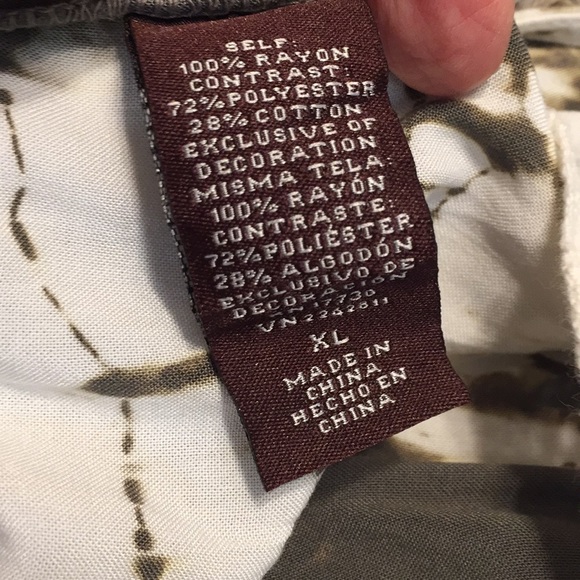 NWT Hand Dyed knox Rose Green & Ivory Top - Picture 9 of 10